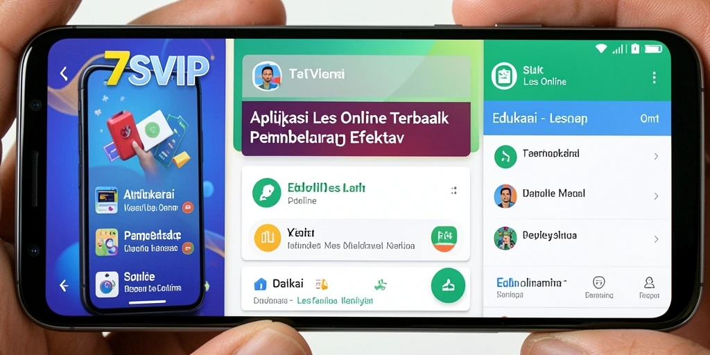 Antarmuka aplikasi 7SVIP yang ramah pengguna untuk belajar online.