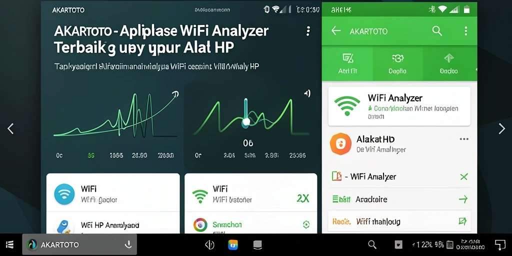 Tampilan antarmuka AKARTOTO sebagai WiFi Analyzer yang informatif dan mudah digunakan.