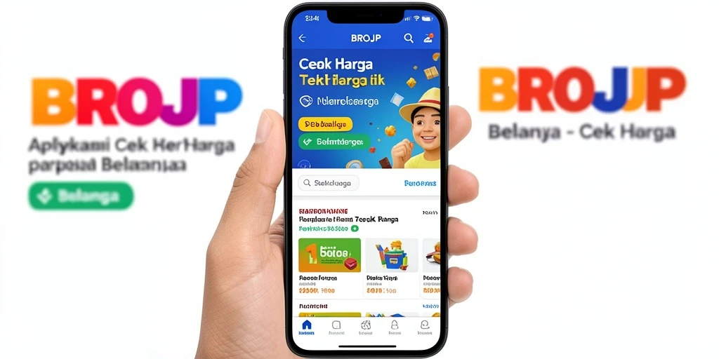 Tampilan antarmuka BROJP yang memudahkan pencarian harga produk.