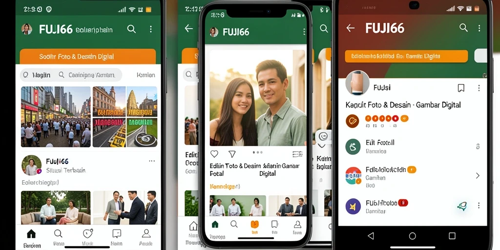 Tampilan antarmuka pengguna FUJI66 untuk editing gambar digital.