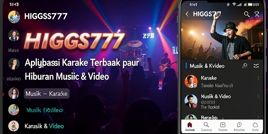 Tampilan antarmuka HIGGS777 yang menarik untuk karaoke.