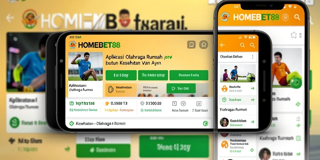 Antarmuka pengguna aplikasi Olahraga Rumah yang intuitif dan menarik.
