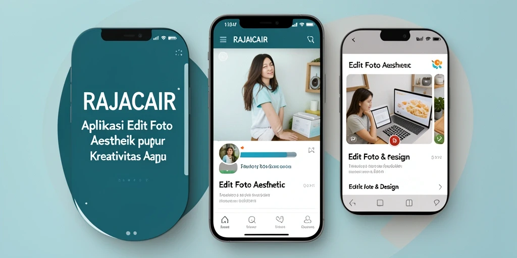 Screenshot antarmuka RAJACAIR yang menunjukkan fitur Edit Foto Aesthetic.