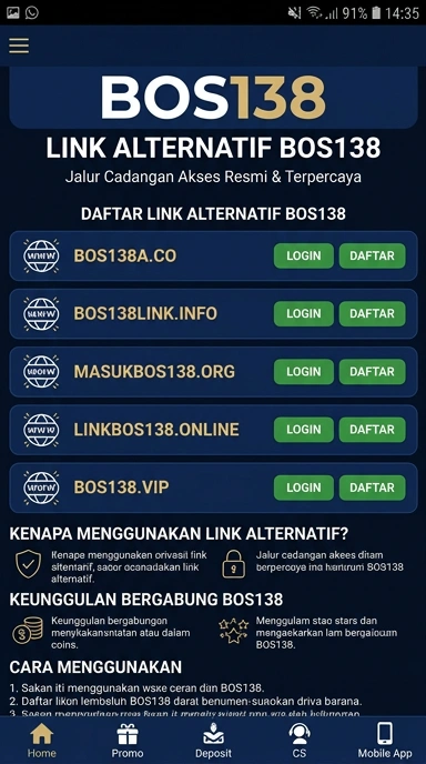 Link Alternatif Bos138 Untuk Pengguna Android